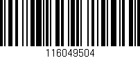 Código de barras (EAN, GTIN, SKU, ISBN): '116049504'