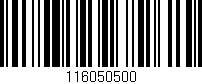 Código de barras (EAN, GTIN, SKU, ISBN): '116050500'