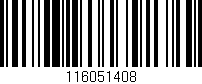 Código de barras (EAN, GTIN, SKU, ISBN): '116051408'