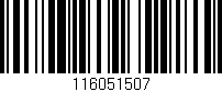 Código de barras (EAN, GTIN, SKU, ISBN): '116051507'