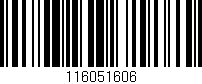 Código de barras (EAN, GTIN, SKU, ISBN): '116051606'