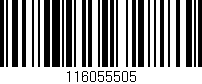 Código de barras (EAN, GTIN, SKU, ISBN): '116055505'