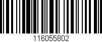 Código de barras (EAN, GTIN, SKU, ISBN): '116055802'