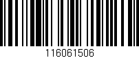 Código de barras (EAN, GTIN, SKU, ISBN): '116061506'