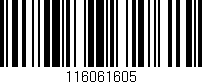 Código de barras (EAN, GTIN, SKU, ISBN): '116061605'
