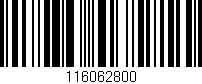 Código de barras (EAN, GTIN, SKU, ISBN): '116062800'