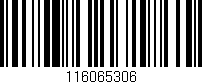 Código de barras (EAN, GTIN, SKU, ISBN): '116065306'