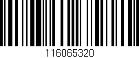 Código de barras (EAN, GTIN, SKU, ISBN): '116065320'