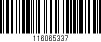 Código de barras (EAN, GTIN, SKU, ISBN): '116065337'