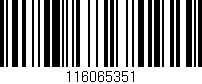 Código de barras (EAN, GTIN, SKU, ISBN): '116065351'