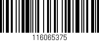 Código de barras (EAN, GTIN, SKU, ISBN): '116065375'