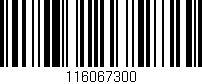 Código de barras (EAN, GTIN, SKU, ISBN): '116067300'