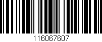 Código de barras (EAN, GTIN, SKU, ISBN): '116067607'