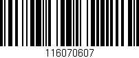 Código de barras (EAN, GTIN, SKU, ISBN): '116070607'