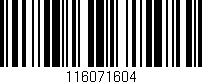 Código de barras (EAN, GTIN, SKU, ISBN): '116071604'