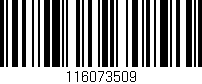 Código de barras (EAN, GTIN, SKU, ISBN): '116073509'