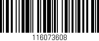 Código de barras (EAN, GTIN, SKU, ISBN): '116073608'