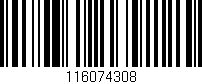 Código de barras (EAN, GTIN, SKU, ISBN): '116074308'