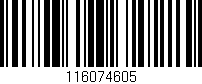 Código de barras (EAN, GTIN, SKU, ISBN): '116074605'