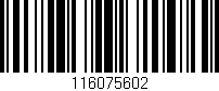 Código de barras (EAN, GTIN, SKU, ISBN): '116075602'