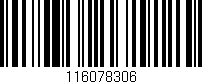 Código de barras (EAN, GTIN, SKU, ISBN): '116078306'