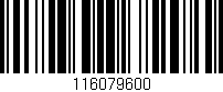 Código de barras (EAN, GTIN, SKU, ISBN): '116079600'