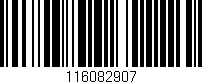 Código de barras (EAN, GTIN, SKU, ISBN): '116082907'