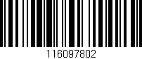 Código de barras (EAN, GTIN, SKU, ISBN): '116097802'