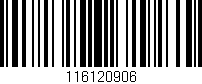 Código de barras (EAN, GTIN, SKU, ISBN): '116120906'