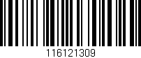 Código de barras (EAN, GTIN, SKU, ISBN): '116121309'