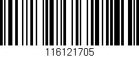 Código de barras (EAN, GTIN, SKU, ISBN): '116121705'