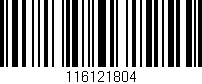 Código de barras (EAN, GTIN, SKU, ISBN): '116121804'