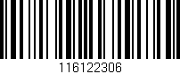 Código de barras (EAN, GTIN, SKU, ISBN): '116122306'