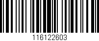 Código de barras (EAN, GTIN, SKU, ISBN): '116122603'