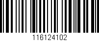 Código de barras (EAN, GTIN, SKU, ISBN): '116124102'