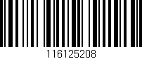 Código de barras (EAN, GTIN, SKU, ISBN): '116125208'