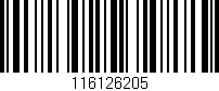 Código de barras (EAN, GTIN, SKU, ISBN): '116126205'