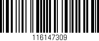 Código de barras (EAN, GTIN, SKU, ISBN): '116147309'