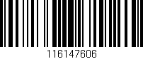 Código de barras (EAN, GTIN, SKU, ISBN): '116147606'