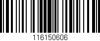 Código de barras (EAN, GTIN, SKU, ISBN): '116150606'