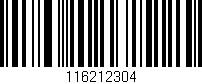 Código de barras (EAN, GTIN, SKU, ISBN): '116212304'