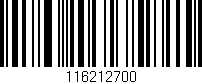 Código de barras (EAN, GTIN, SKU, ISBN): '116212700'