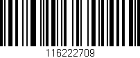 Código de barras (EAN, GTIN, SKU, ISBN): '116222709'
