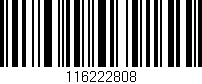 Código de barras (EAN, GTIN, SKU, ISBN): '116222808'