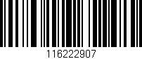 Código de barras (EAN, GTIN, SKU, ISBN): '116222907'