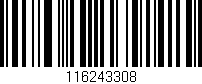 Código de barras (EAN, GTIN, SKU, ISBN): '116243308'