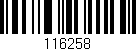 Código de barras (EAN, GTIN, SKU, ISBN): '116258'