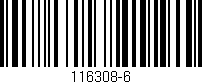 Código de barras (EAN, GTIN, SKU, ISBN): '116308-6'