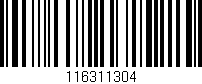 Código de barras (EAN, GTIN, SKU, ISBN): '116311304'