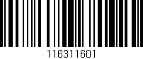 Código de barras (EAN, GTIN, SKU, ISBN): '116311601'